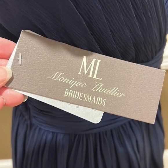 Monique Lhuillier Bridesmaids Navy Dress. 6. New with tags. - Picture 17 of 17